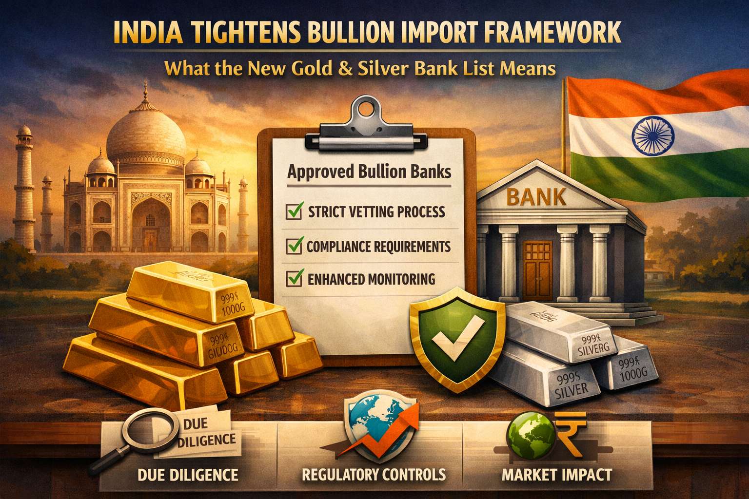 India Tightens Bullion Import Framework: What the New Gold and Silver Bank List Means