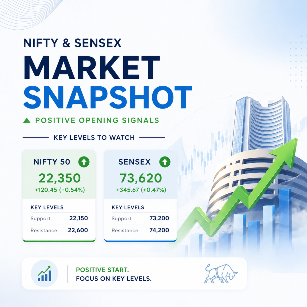 Nifty & Sensex Market Snapshot: Positive Opening Signals and Key Levels to Watch