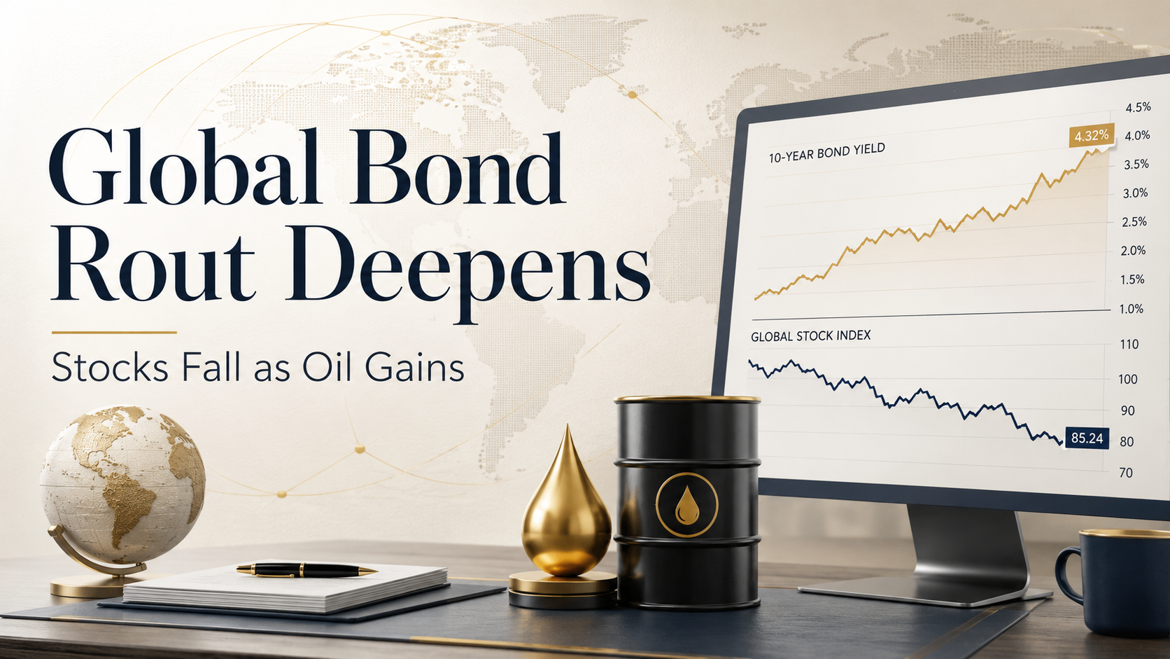 Global bond rout with rising oil prices and falling stock markets