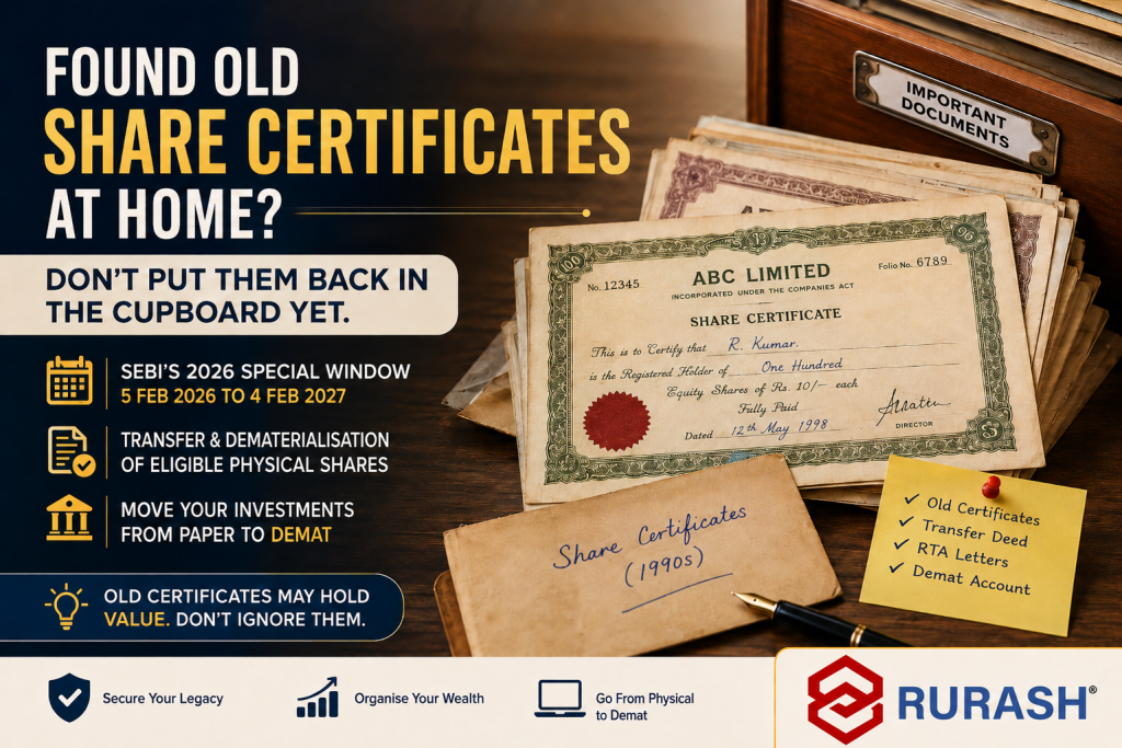 Found Old Share Certificates? SEBI Special Window 2026 Explained