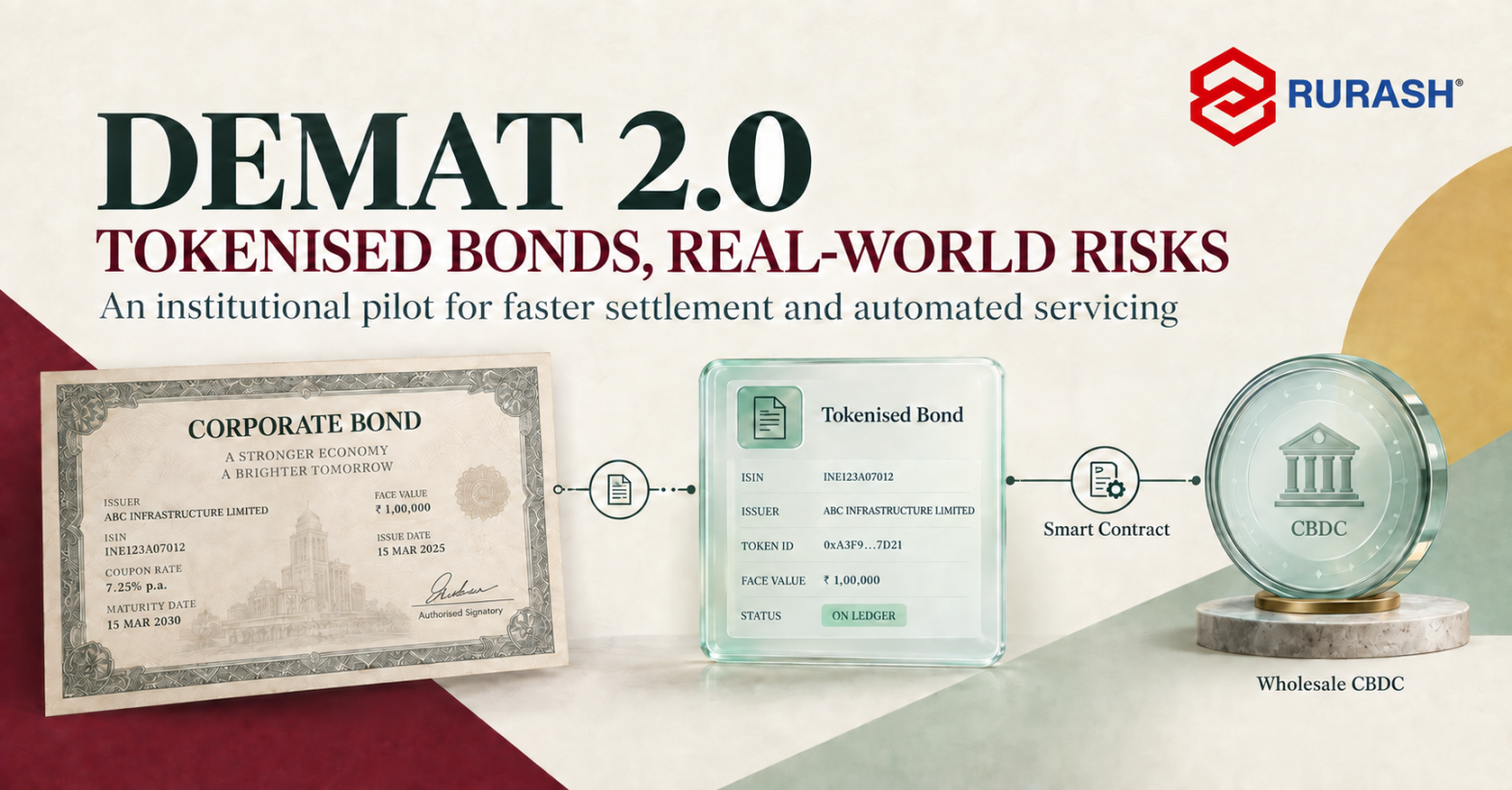 Demat 2.0 tokenised corporate bonds using smart contracts and wholesale CBDC settlement in India