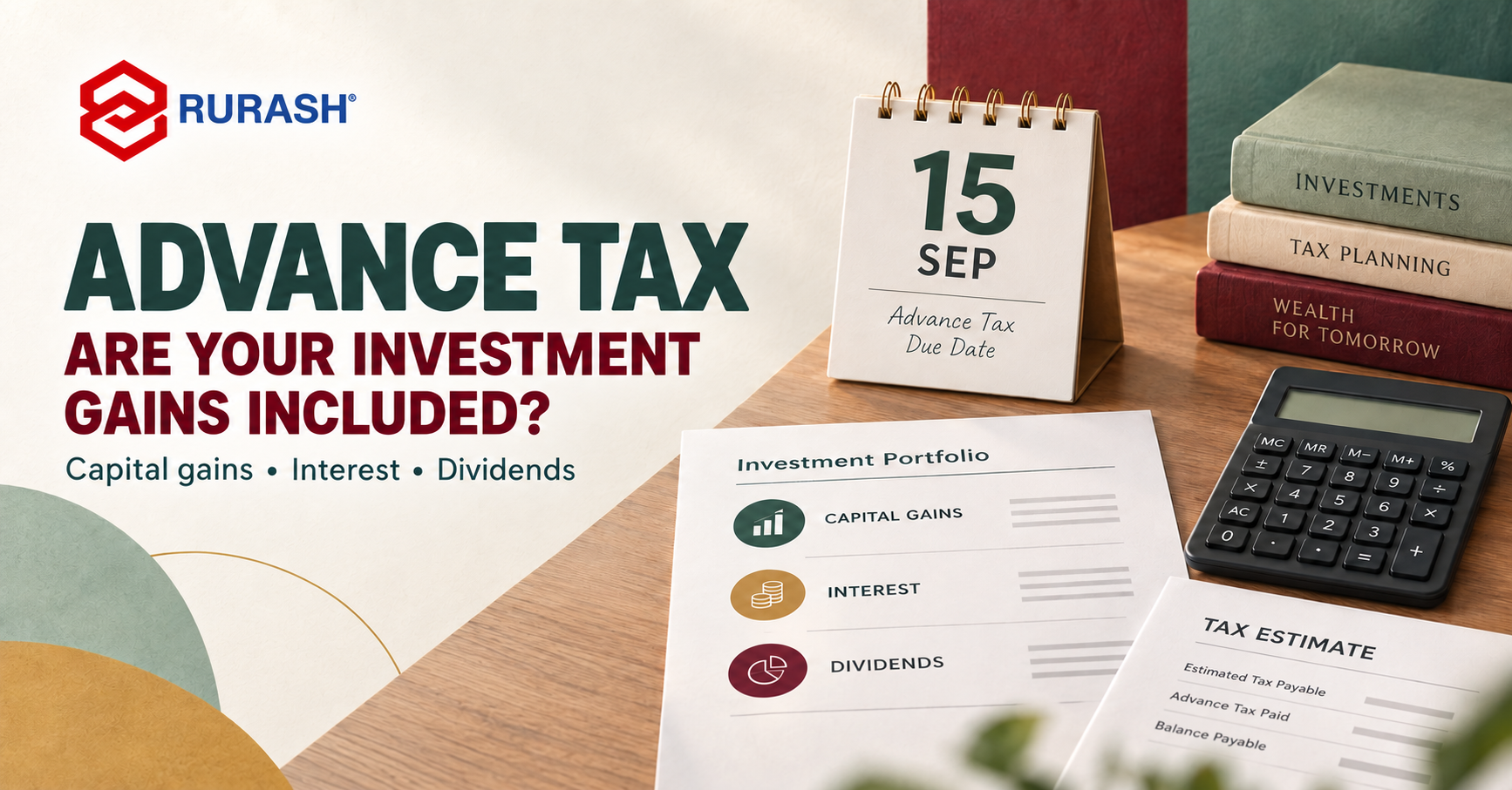 Advance tax on capital gains, interest and dividend income for Indian investors