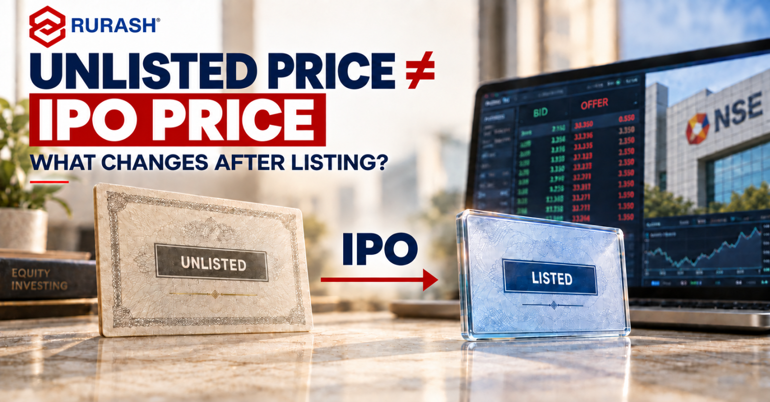 NSE IPO for unlisted shareholders showing the transition from unlisted shares to listed-market price discovery